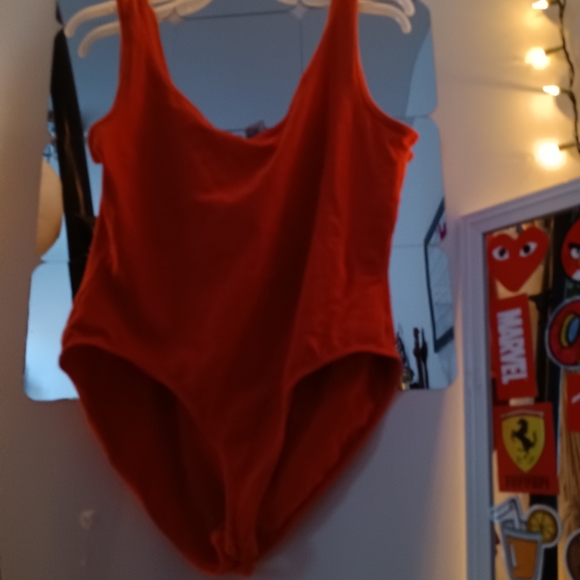 Ann Taylor Orange Bodysuit - Picture 1 of 2